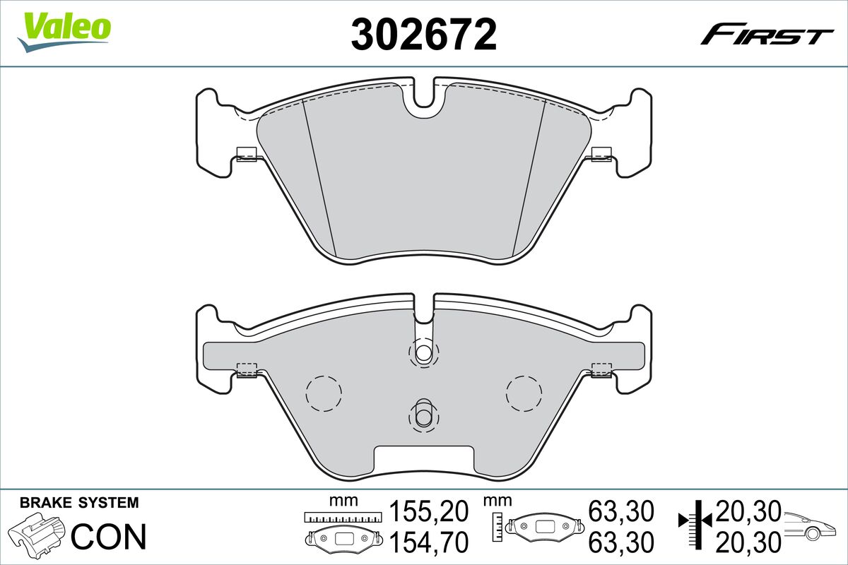 VALEO Fékbetét, mind 302672_VALEO